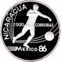 2,000 Córdobas (13th World Cup Football Mexico 1986 )